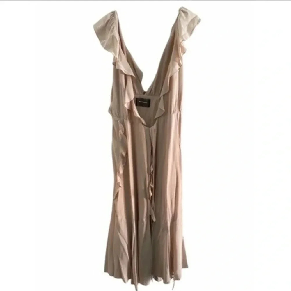 Reformation Ruffled Crepe Maxi Dress B814 - Picture 2 of 6